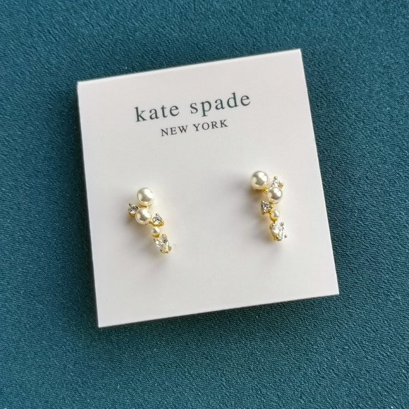 KATE SPADE Little Gem Ear Crawlers Gold Earrings NEW $48